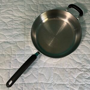 Premium Stainless Steel 10 1/2 inch Skillet with Black Handle